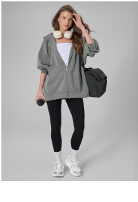Dámská tepláková mikina oversize s modalem - šedá
